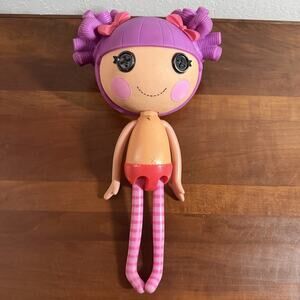 Lalaloopsy “Stillwaiting” 12" Doll No Clothes 2009 Purple Pigtails Double Bows
